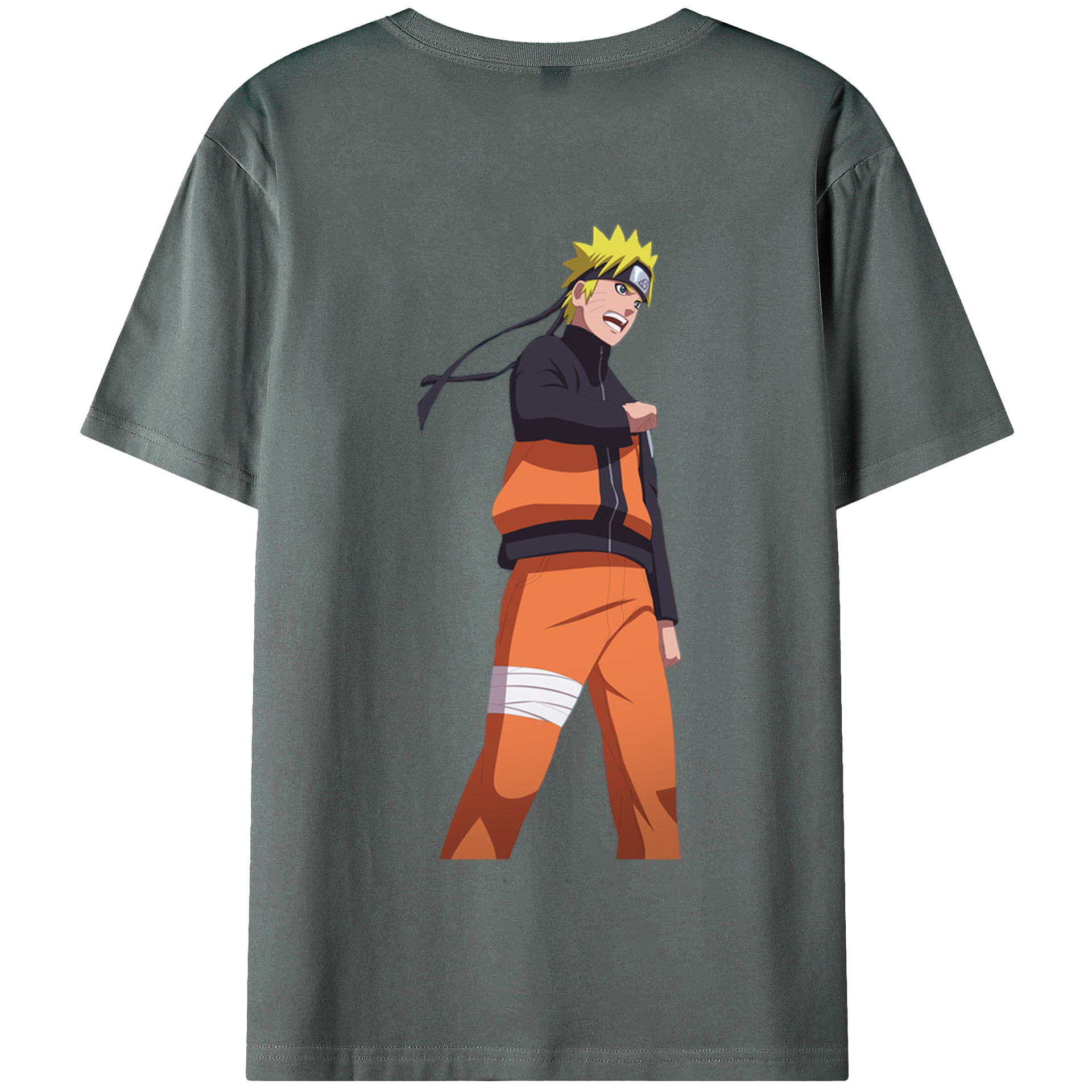 （画像用） NARUTO -ナルト- うずまき ナルト Uzumaki Naruto 綿100％半袖Tシャツ（背面プリント）